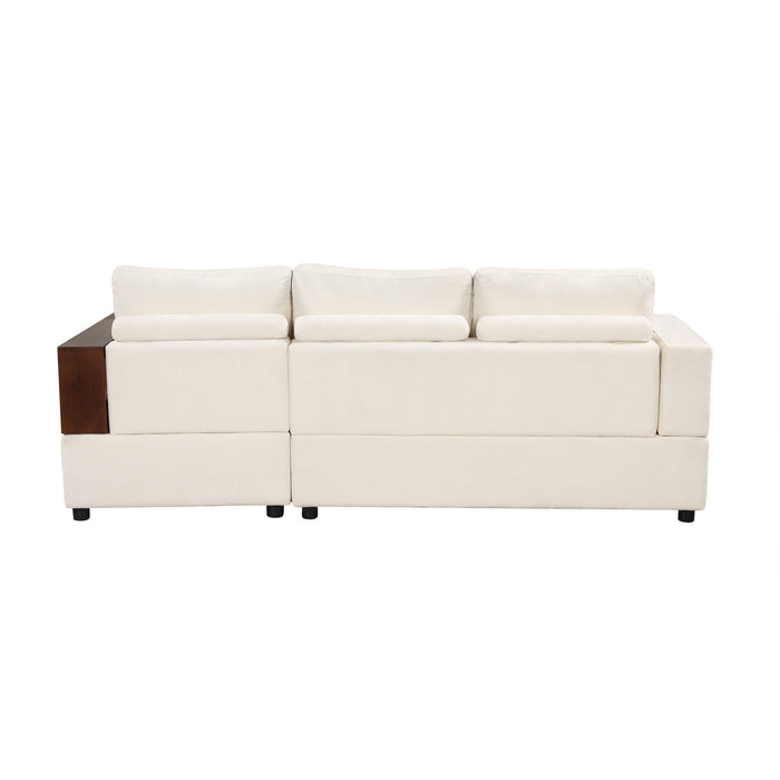 Sectional Sofa Upholstered Sofa Couch With Reversible Armrests For Living Room