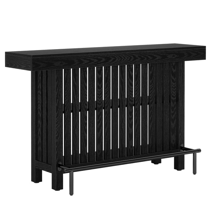 2 Tier Mini Bar Table For Kitchen - Black