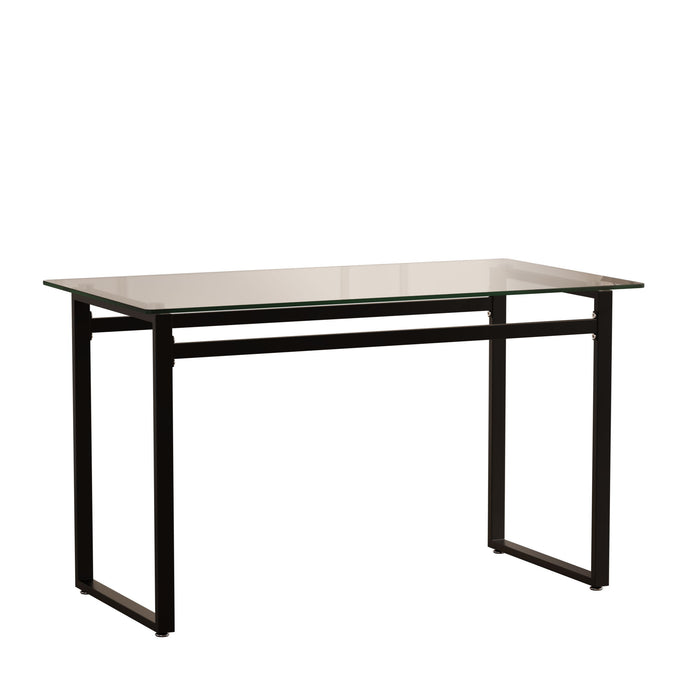 Modern Minimalist Rectangular Dining Table With Tempered Glass Top