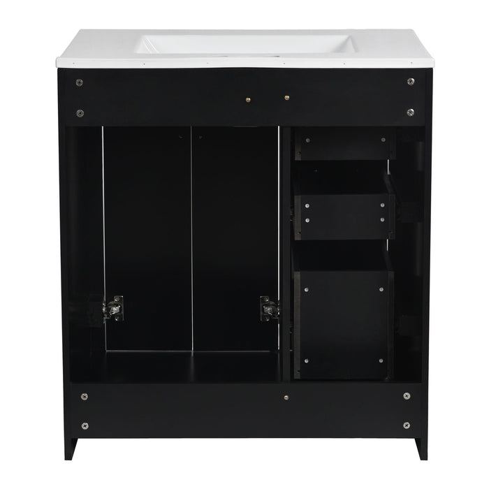 Bathroom Vanity Set With Sink, Storage Cabinet With Drawers & Soft Closing Doors