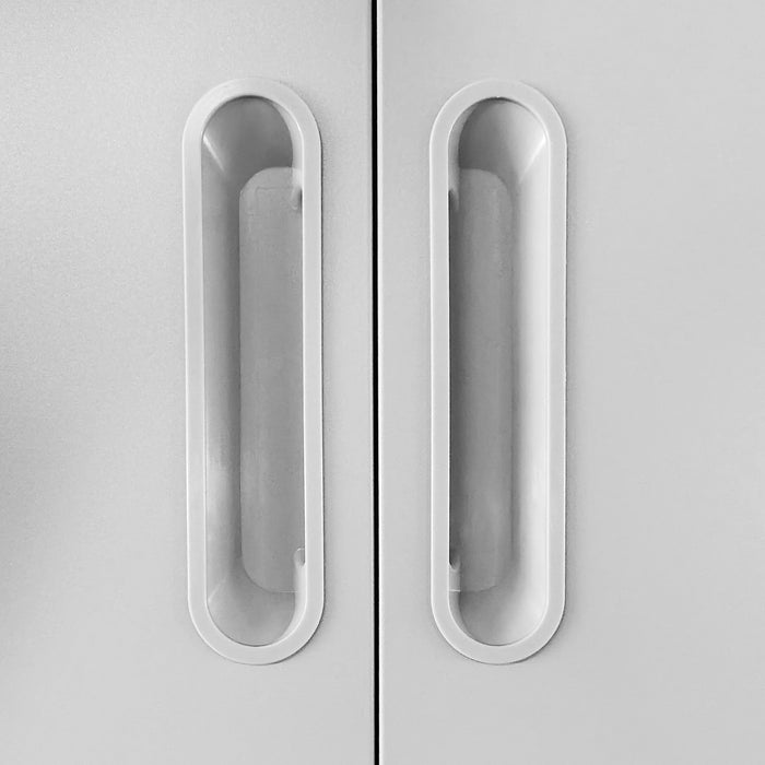 Metal Garage Storage Cabinet With Wheels Heavy Duty Tool Storage Cabinet - Brushed Nickel