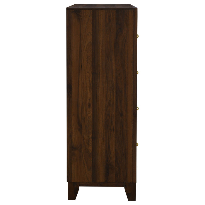 Anza - 4 Drawer Chest Storage Solution - Walnut