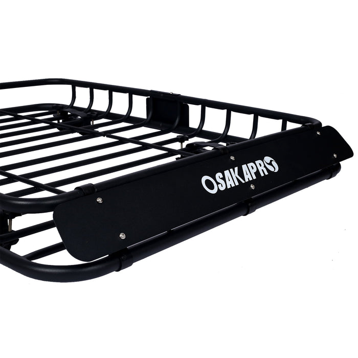 Motoring Rooftop Cargo Carrier Basket Steel, Universal Fit Roof Rack