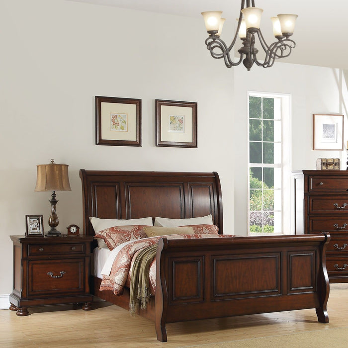 3 Piece Bedroom Set, Bed With 2 Nightstands