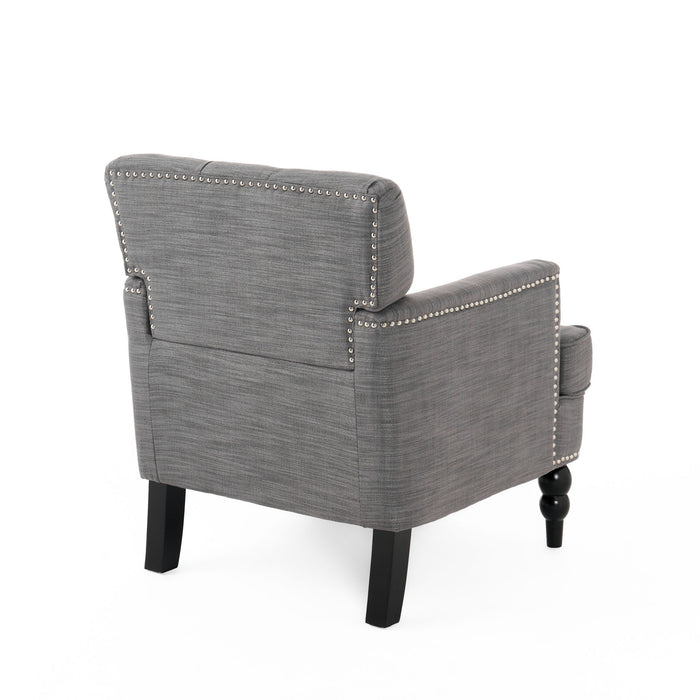 Harrison - Tufted Club Chair With Button Tufted Back And Birch Wood Legs