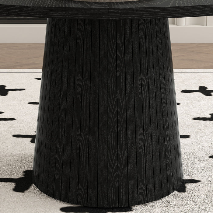 Round Dining Table With Strip Base