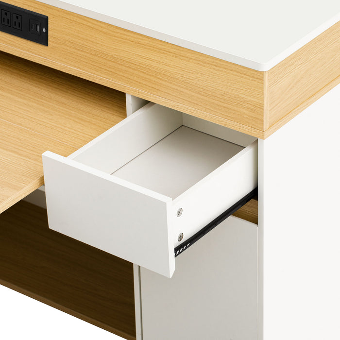 Extendable Dining Table With Folding Top, Rolling Kitchen Island With Drawers And Power Outlet
