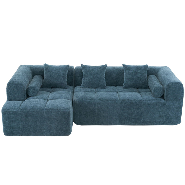 Sectional Free Combined Sofa With 2 Side Pockets