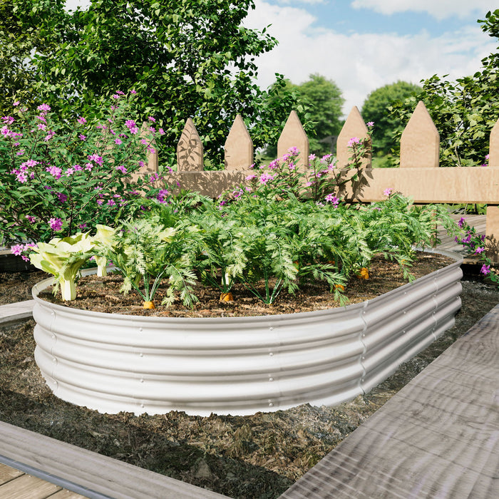 Heavy Duty Galvanized Raised Garden Bed Kit For Vegetables, Flowers & Herbs