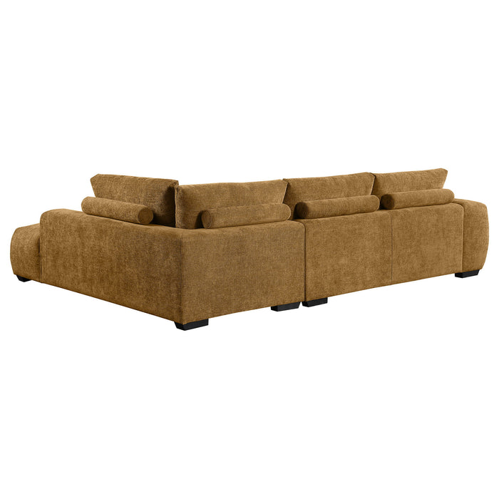 Florence - Upholstered L Shaped Sectional Sofa - Amber