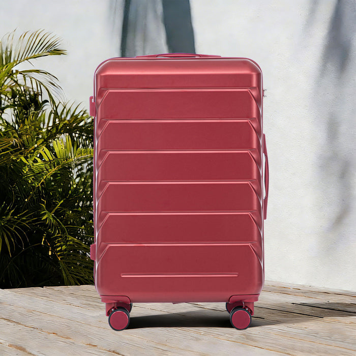 Hard Shell Luggage With Scratch Resistant Surface, 4 Wheels, Combination Lock & Side Hooks