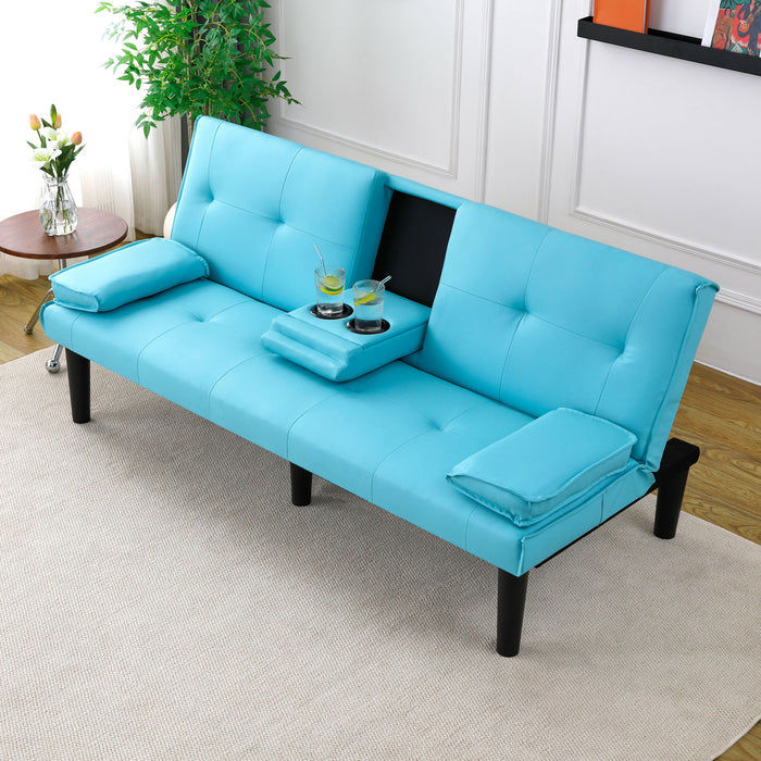 Sofa Bed With Foldable Design And Cup Holder