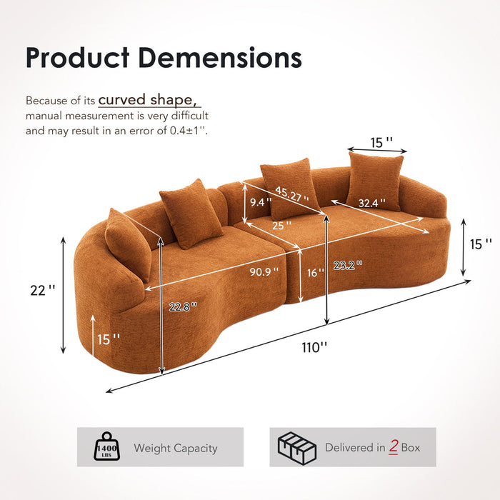 4 Seater Sofa With Fabric, 30D, 60 Hardness Full Sponge, 4 Pillow For Living Room, Home Furniture Sleeper Sectional Sofa For Apartment