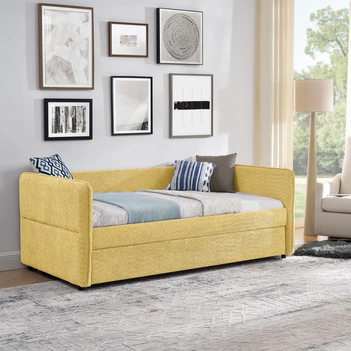 Upholstered Daybed With Pop Up Trundle