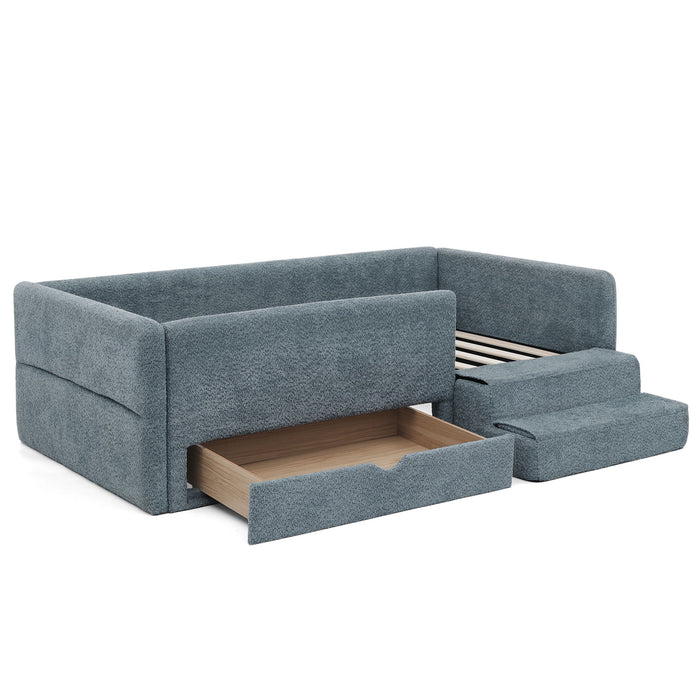 Safe Kids Bed With Guardrails And Storage