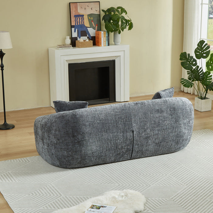 Curved Convertible Sofa, 2 In 1 Fold Out Bed With Pull Out Base And Deep Seat