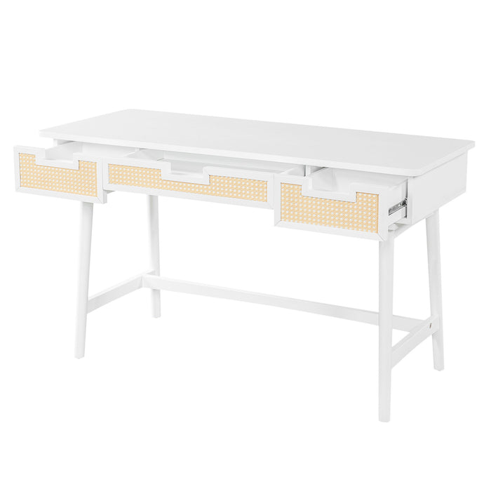 Writing Desk With 3 Drawers For Living Room