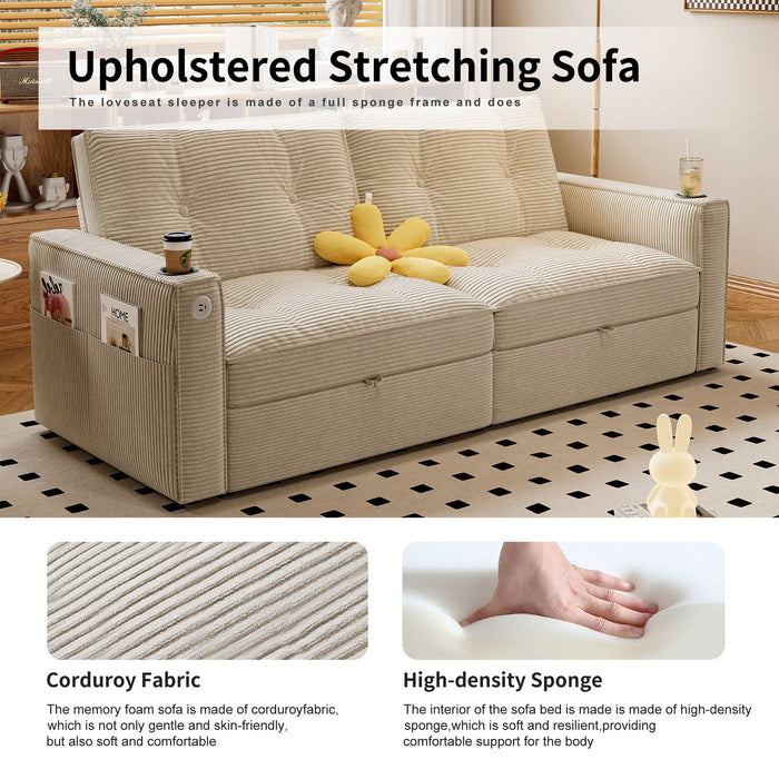 2 In 1 Convertible Sofa Bed For Living Rooms