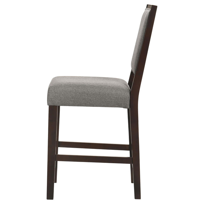 Counter Stools With Footrest (Set of 2) - Gray