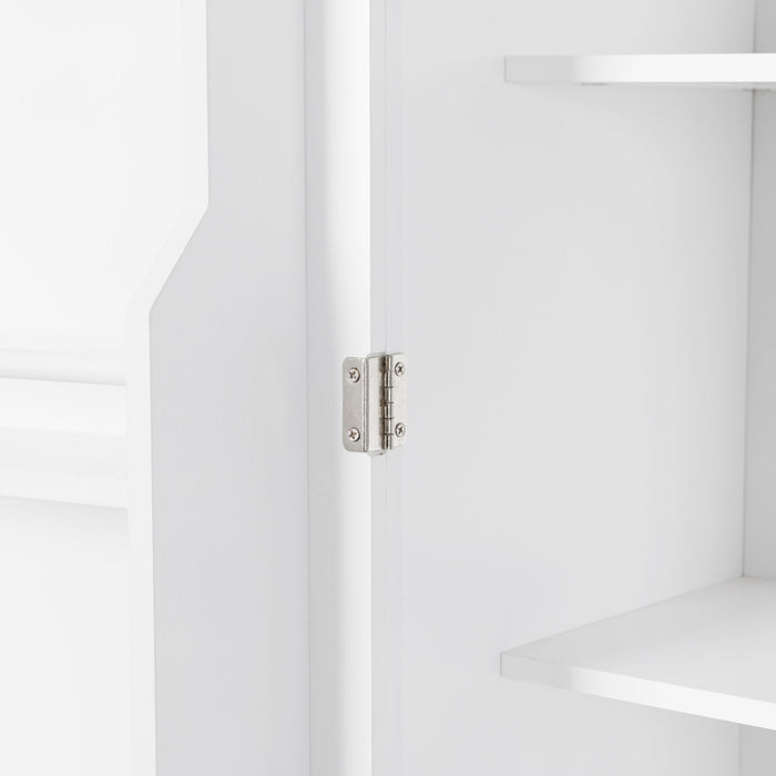 Bathroom Storage Cabinet With Doors And Drawer, Adjustable Shelf