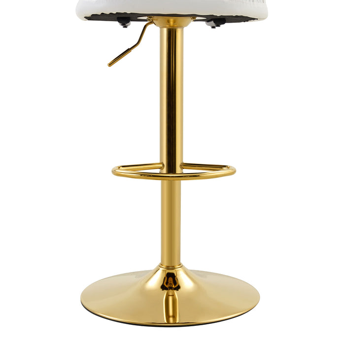 Adjustable Height Bar Stools & Footrest For Kitchen Island (Set of 2)