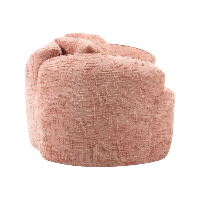 Curved 2 Person Compress Sofa With Armrests, Includes Pillows