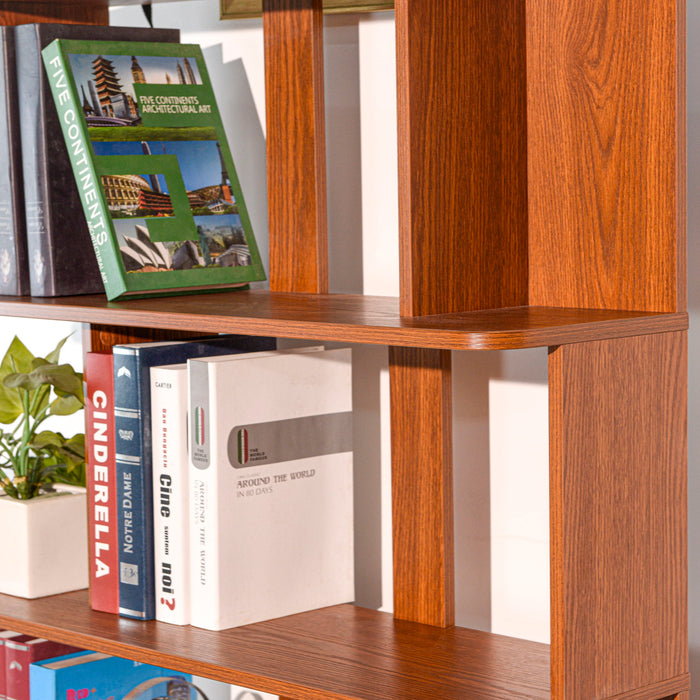 Modern 5 Tier Open Storage Bookcase