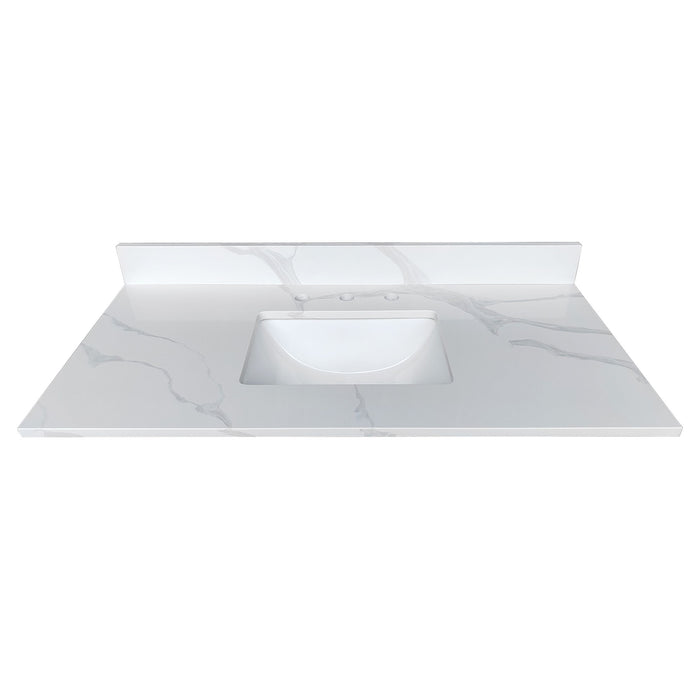 Bathroom Vanity Top With Undermount Sink, 3 Pre Drilled Holes