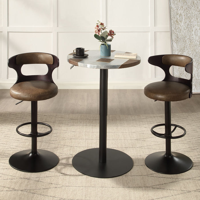Saba - Adjustable Stool With Swivel - Brown