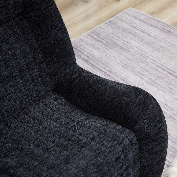 Bean Bag Chair With Armrests Oversized Comfy Beanbag Lounge Lazy Floor Sofa Accent Chair For Living Room - Black