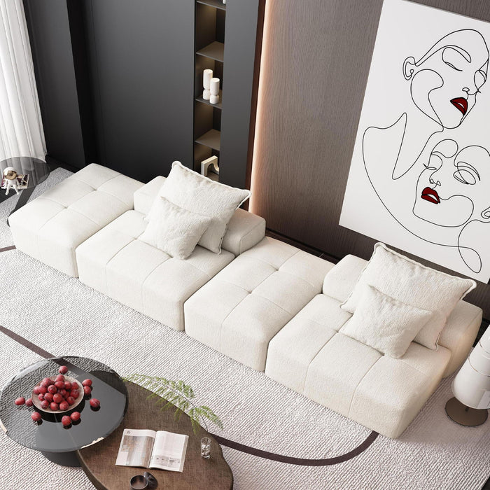Modern Oversized Diy Combination Modular Sectional Sofa With Pillows