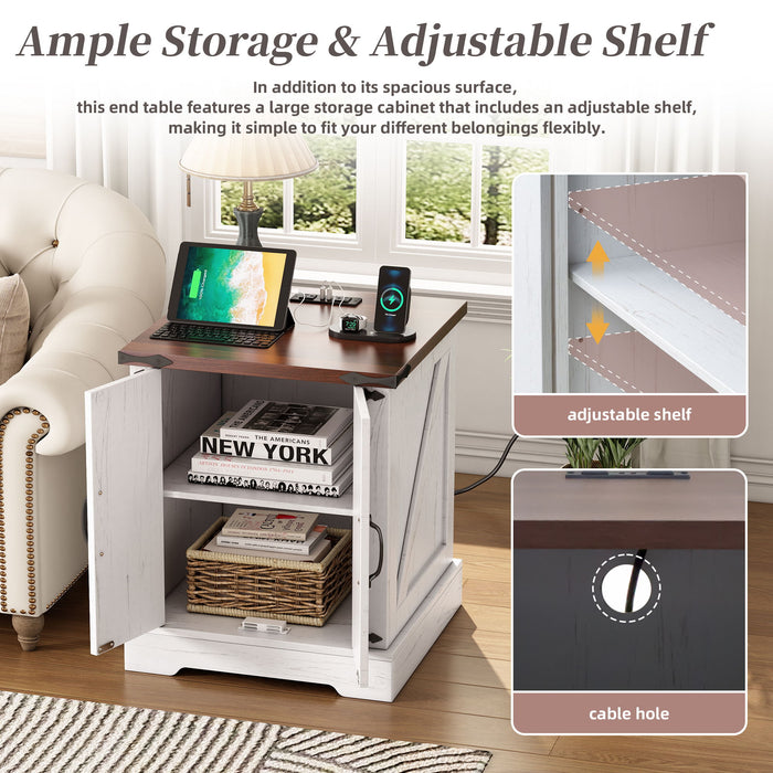 Nightstand With Adjustable Shelf