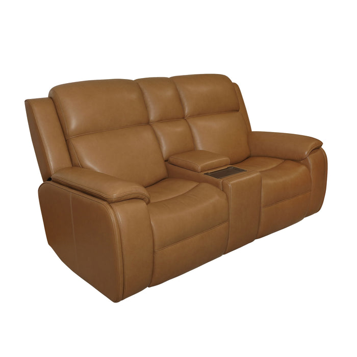Ziggy - Power Reclining Loveseat With Console, Power Headrest, Lumbar, Heat & Massage