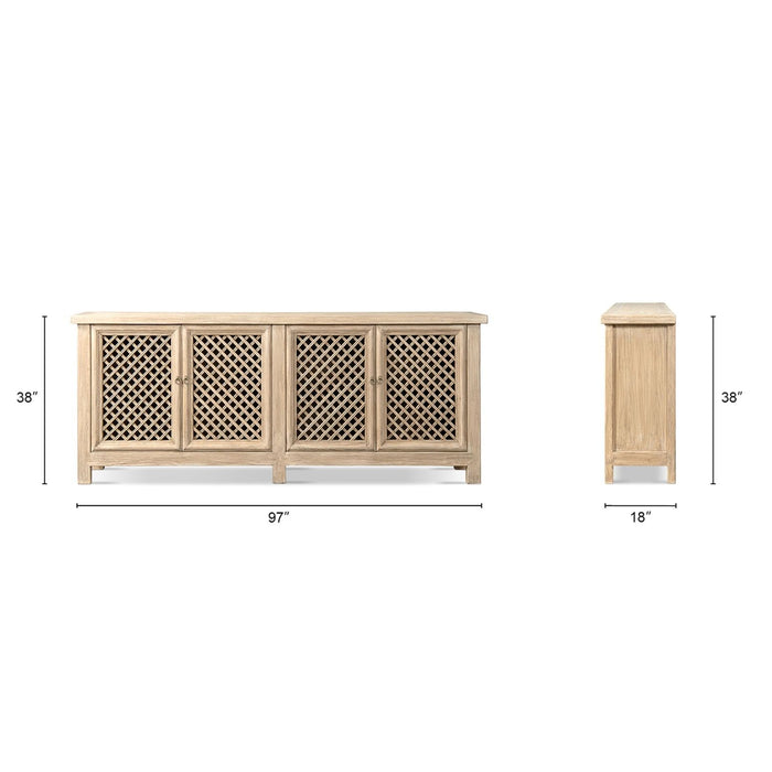 Arden - 4 Door Sideboard - Natural