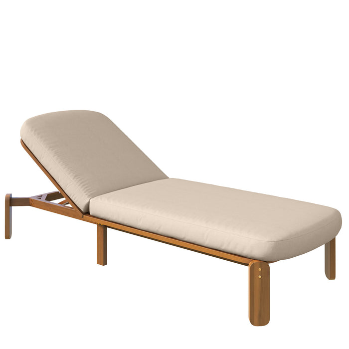 Outdoor Chaise Lounge With Adjustable Backrest