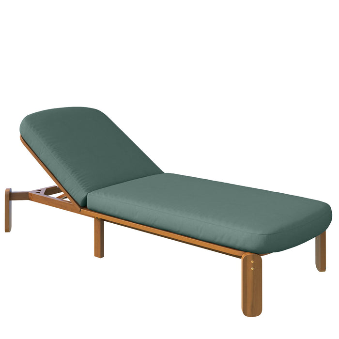 Outdoor Chaise Lounge With Adjustable Backrest