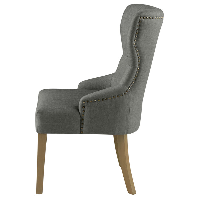 Tufted Dining Chair With Button Tufting And Nailhead Trim