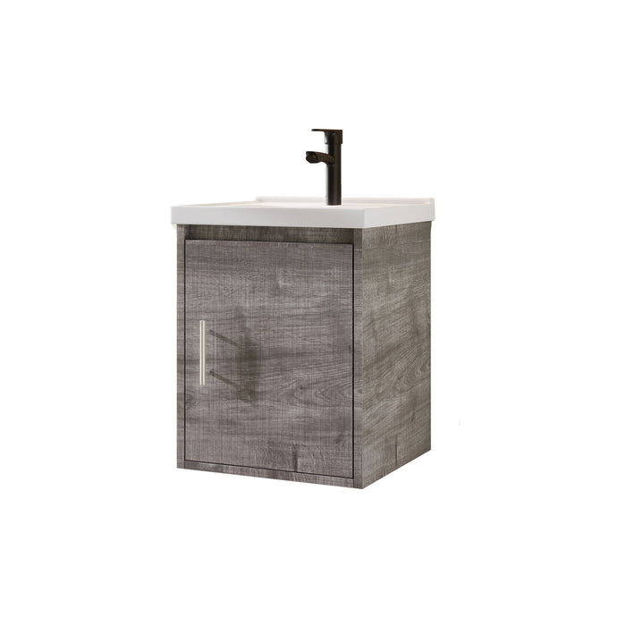 Floating Bathroom Vanity Combo, Wall Mounted Cabinet With Sink & Soft Close Doors For Small Bathrooms