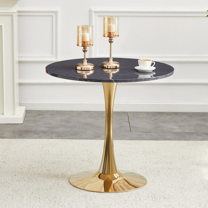 Round Dining Table & Thickened Top For Kitchen