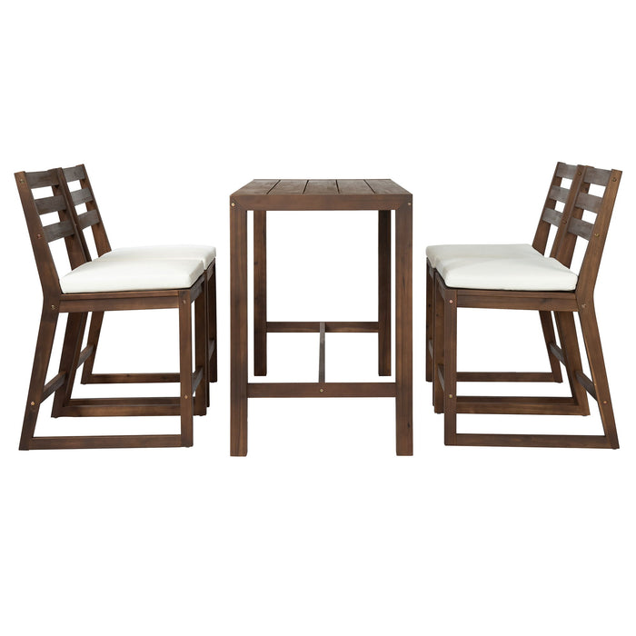 Patio Bar Set With Ergonomic Chairs