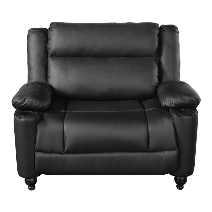 Tufted Design Wide Manual Recliner Chair