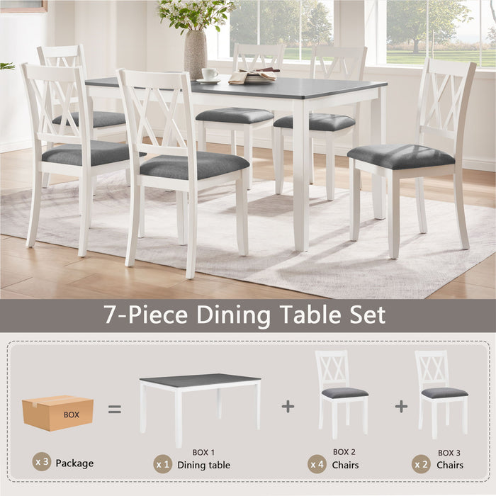 Modern Dining Set With Upholstered Chairs