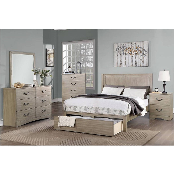 Bed With 2 Panel Headboard