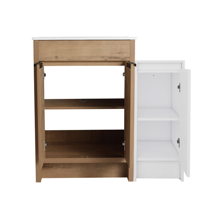 Freestanding Bathroom Vanity With Sink And Storage Cabinets, Soft Closing Doors