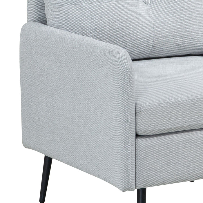 Contemporary Accent Chair With Metal Legs, Comfy Chenille Fabric Armchair