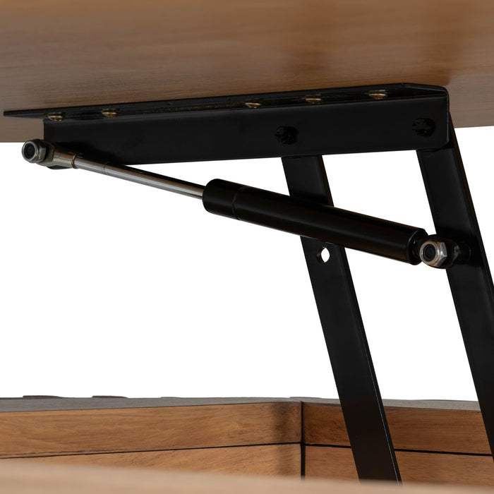Round Lift Top Coffee Table With Hidden Storage For Living Room