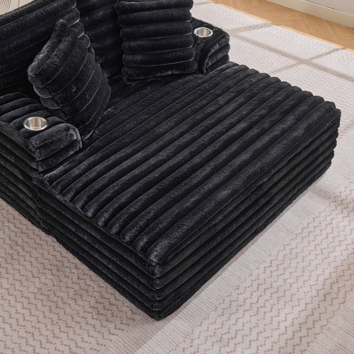 Oversized Chaise Lounge Chair Indoor With Pillows For Living Room