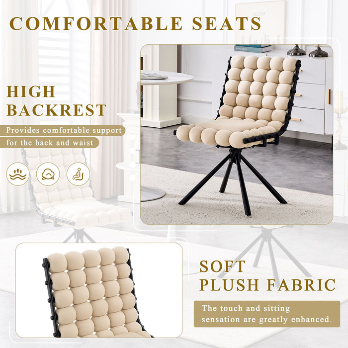 Puffy Bubble, Ball Chain Dining Chairs For Dining Room (Set of 2)