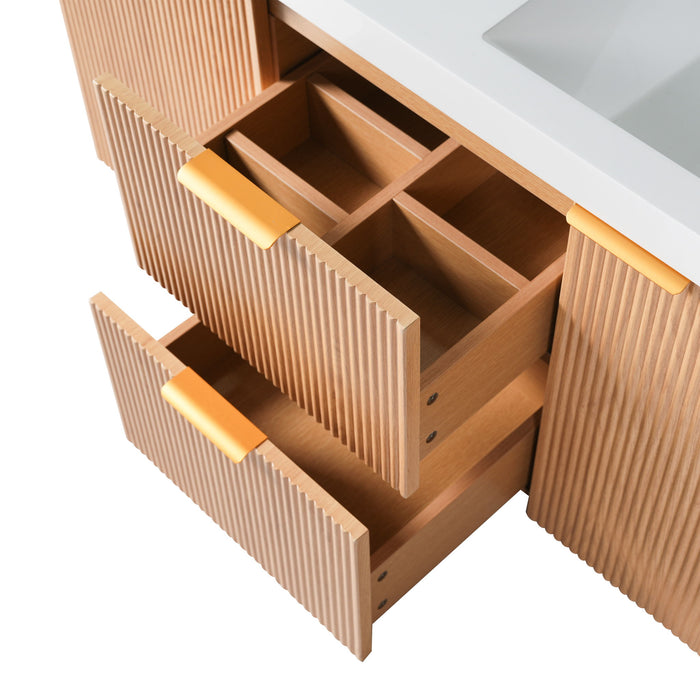 Modern Wall Mounted Bathroom Vanity, Soft Close Doors