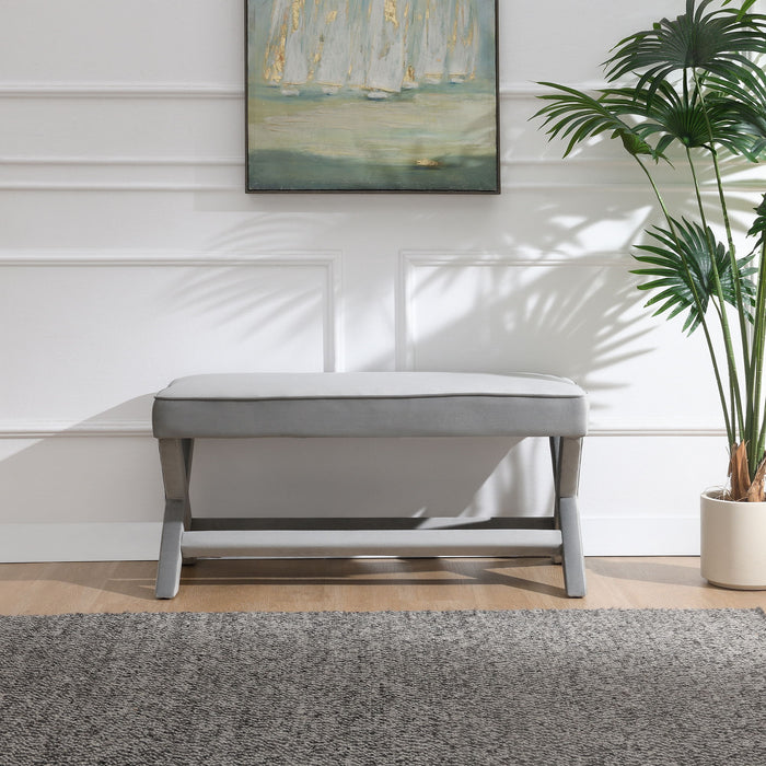 Comfort Double Bench Upholstered With X Crossed Legs